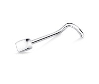 Simple Style Silver Curved Nose Stud NSKB-636